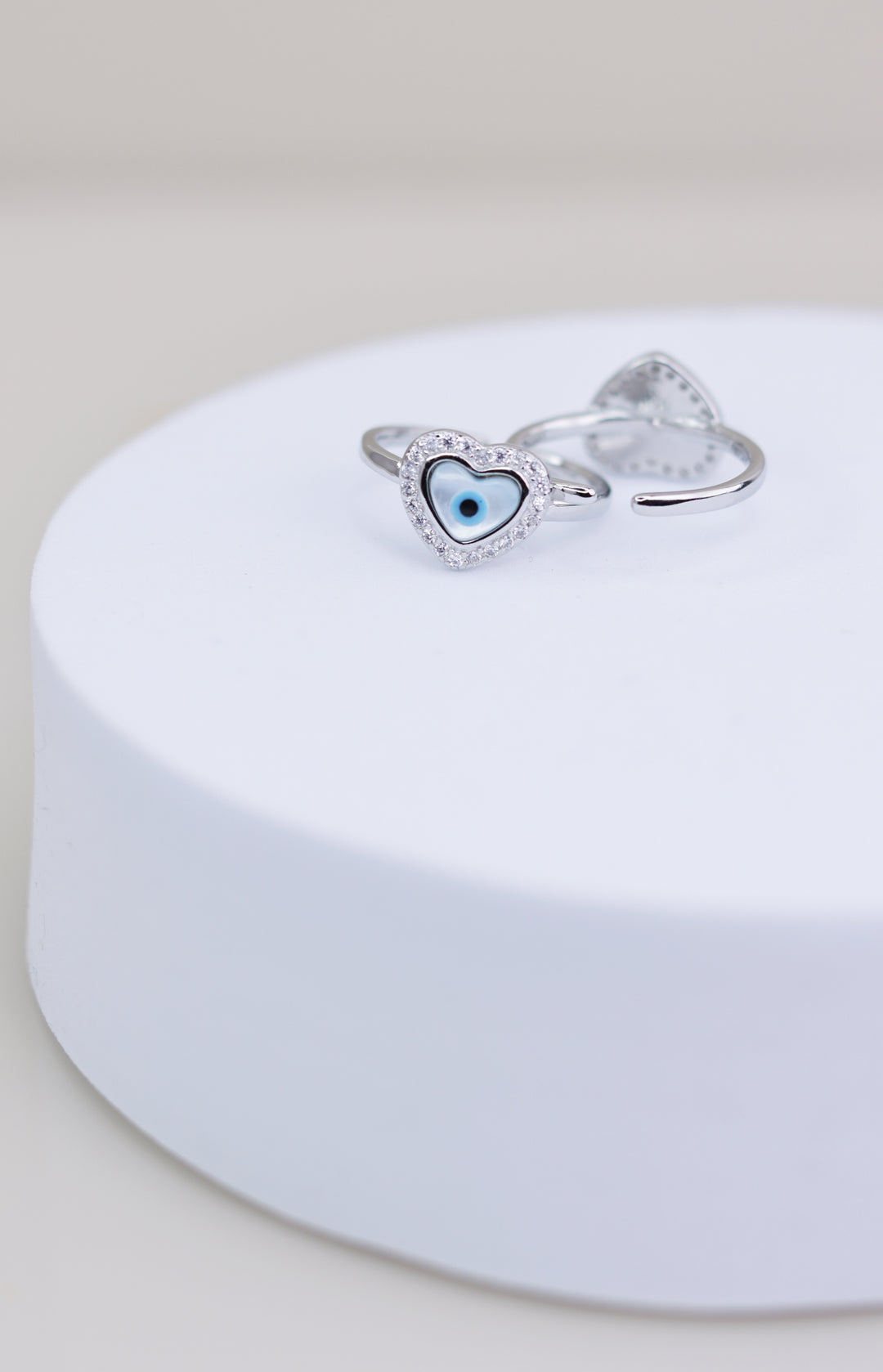 Heart Evil Eye 925 Sterling Silver Women Toe Ring