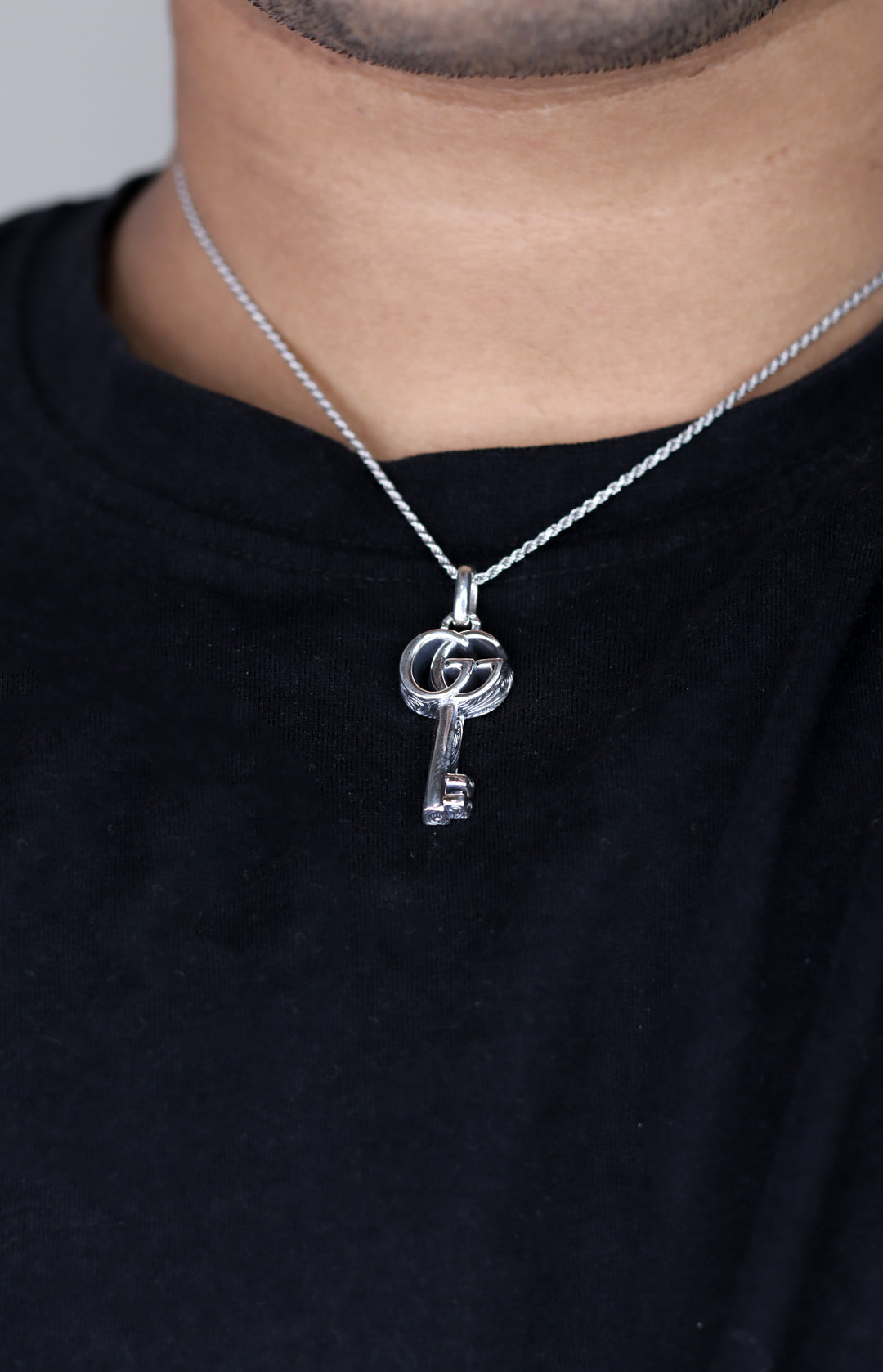 Gucci Key 925 Sterling Silver Chain Pendant