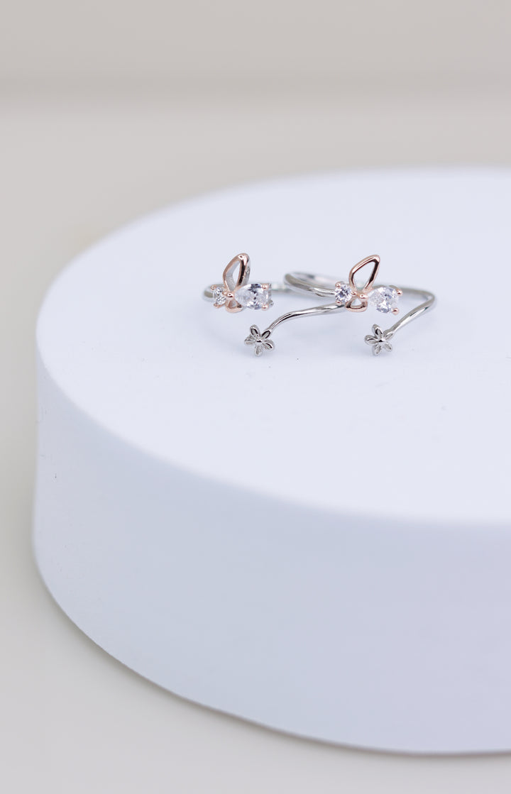 Butterfly 925 Sterling Silver Women Toe Ring